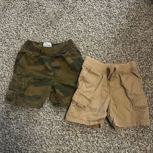 Kids Camo and Tan Cargo Shorts Set